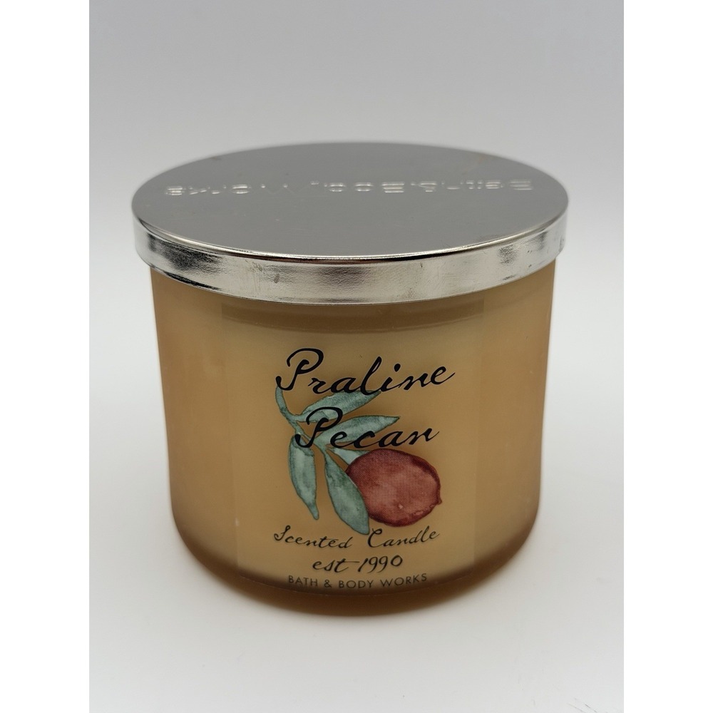 Bath Body Works PRALINE PECAN Candle Scented 3 Wick 14.5 oz NEW